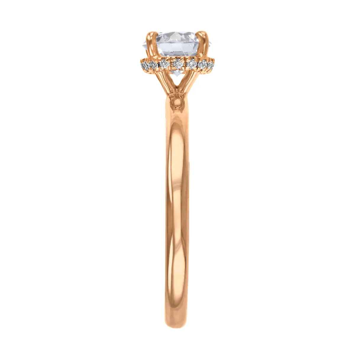 0-25ct Fleur Round Brilliant Cut Diamond Solitaire Engagement Ring | 18ct-Rose-Gold