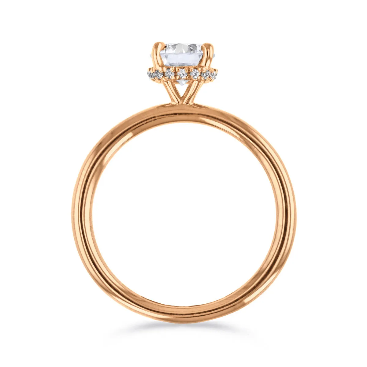 0-25ct Fleur Round Brilliant Cut Diamond Solitaire Engagement Ring | 18ct-Rose-Gold