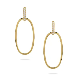 0.16ctw Diamond Oval Earrings