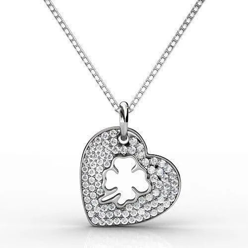 0.40 CT Round Cut Diamonds - Heart Pendant