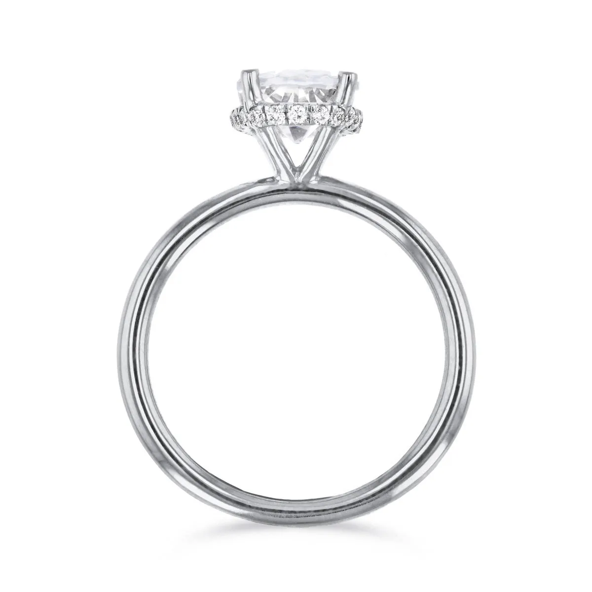 1-50ct Fleur Oval Cut Diamond Solitaire Engagement Ring | 18ct-White-Gold