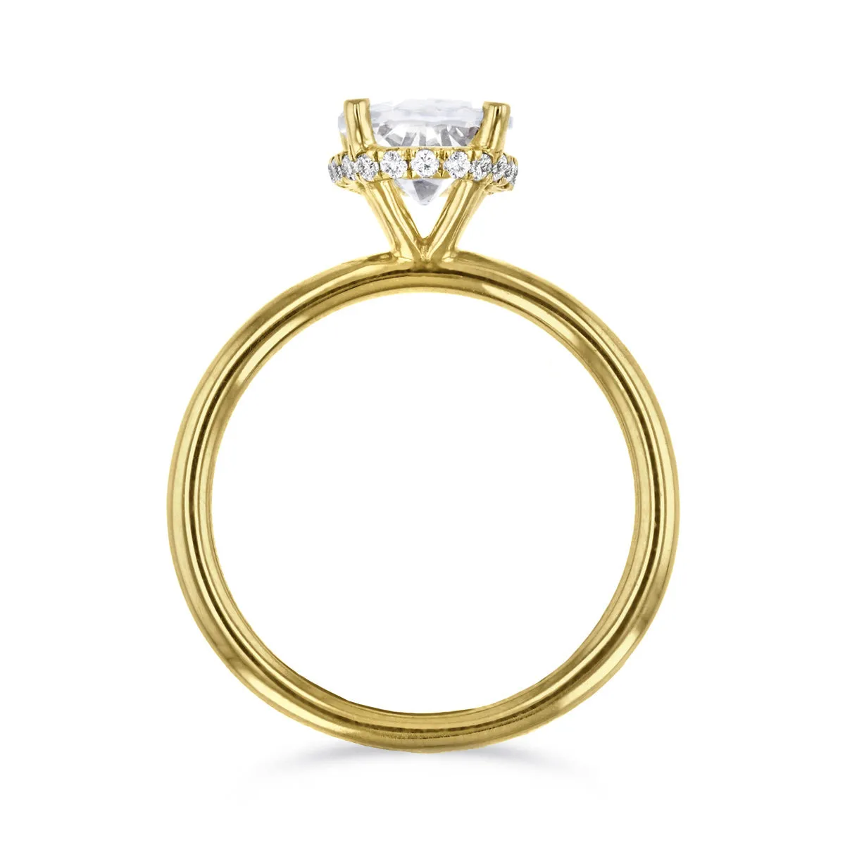 1-50ct Fleur Oval Cut Diamond Solitaire Engagement Ring | 18ct-Yellow-Gold