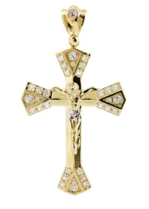 10K Gold Cross / Crucifix Pendant  |  14.1 Grams