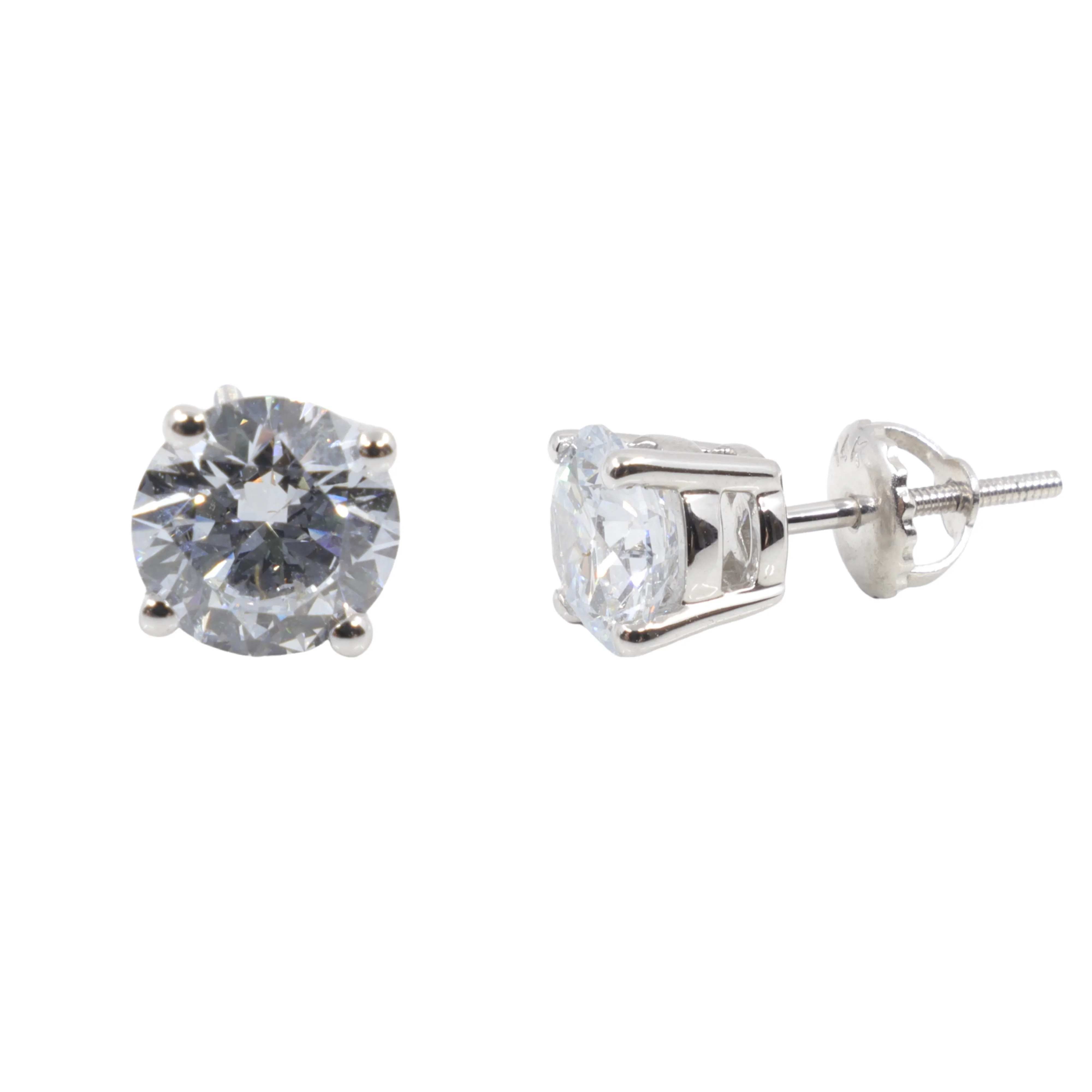 14K White Gold Tdw: 1.50ct Lab-Grown Diamond Stud Earring - 20754006