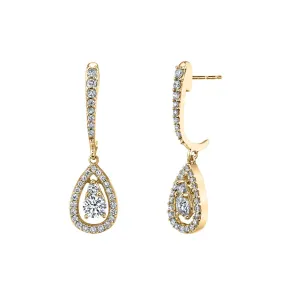 18ct Yellow Gold Teardrop 0.40ct Diamond Earrings KML1709YR5JD16