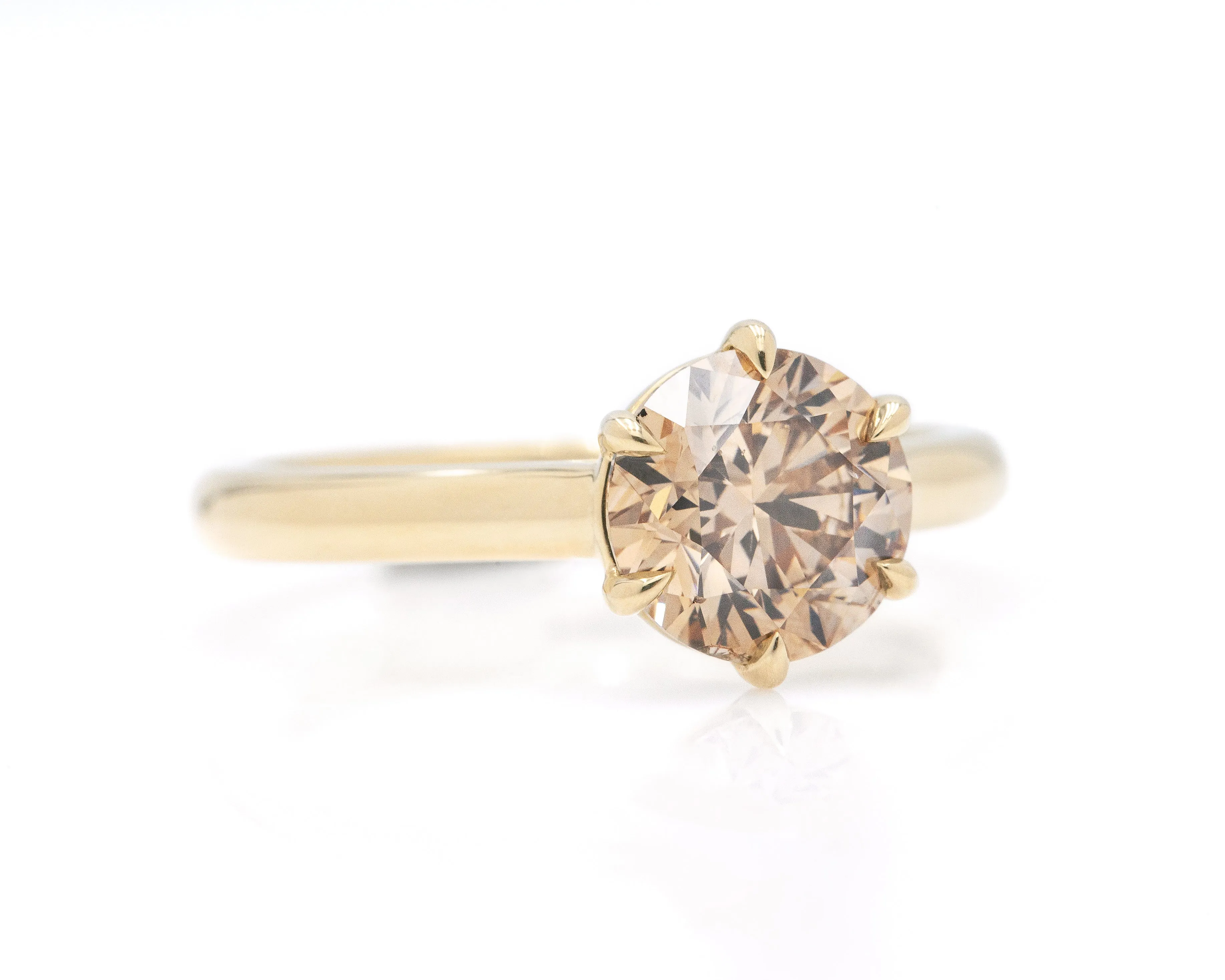 1.90-Carat Champagne Diamond Solitaire (Ready to Ship Size 7)