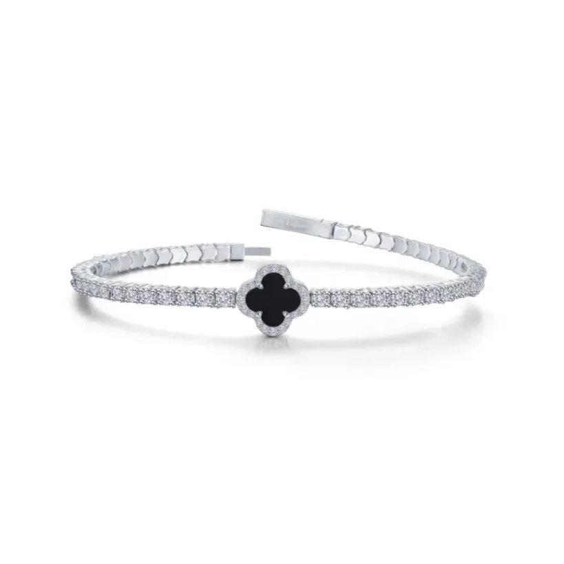 2.40 CTW Black Onyx Flexible Tennis Bracelet