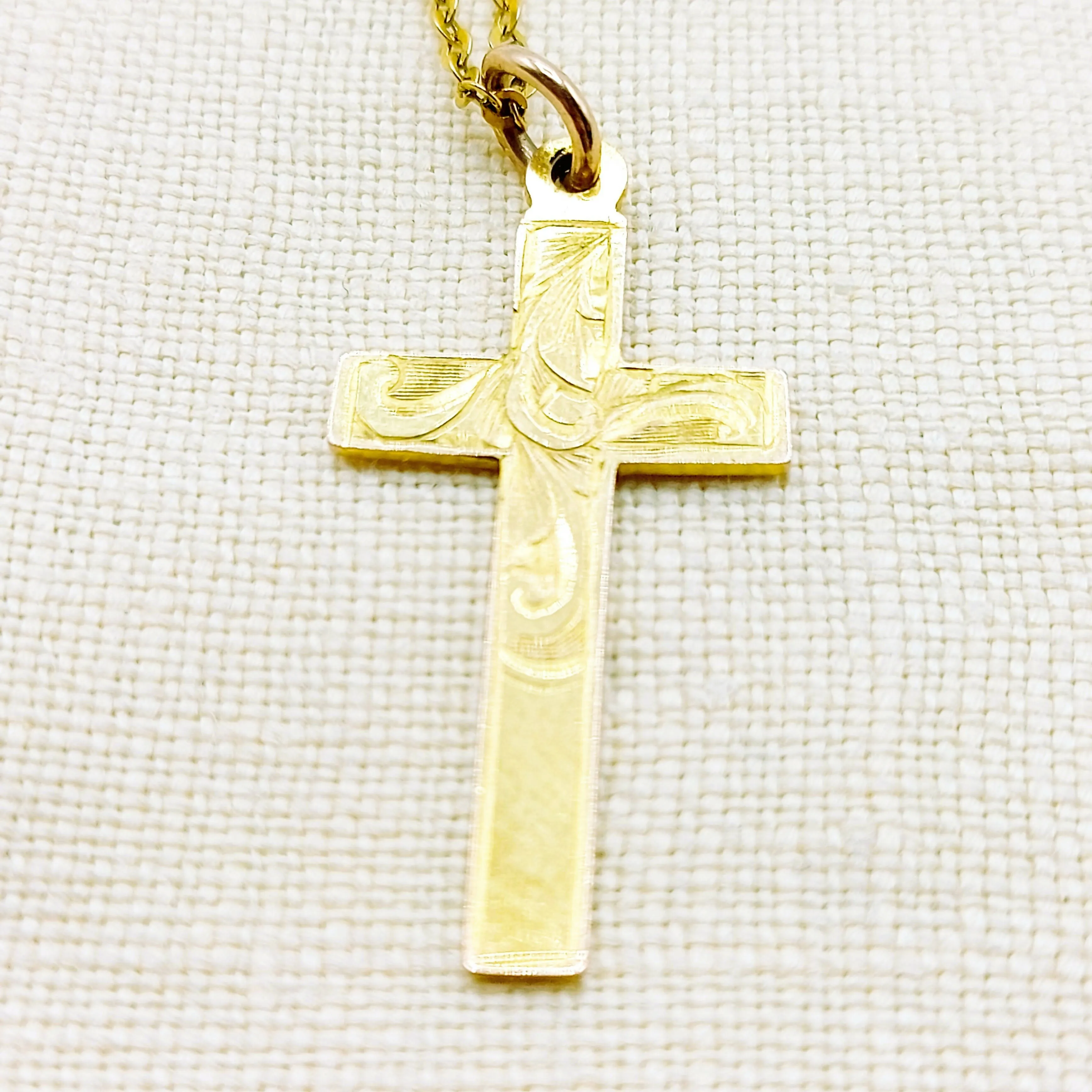 9ct Gold Cross & Chain