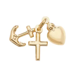 9CT GOLD FAITH-HOPE-CHARITY PENDANT