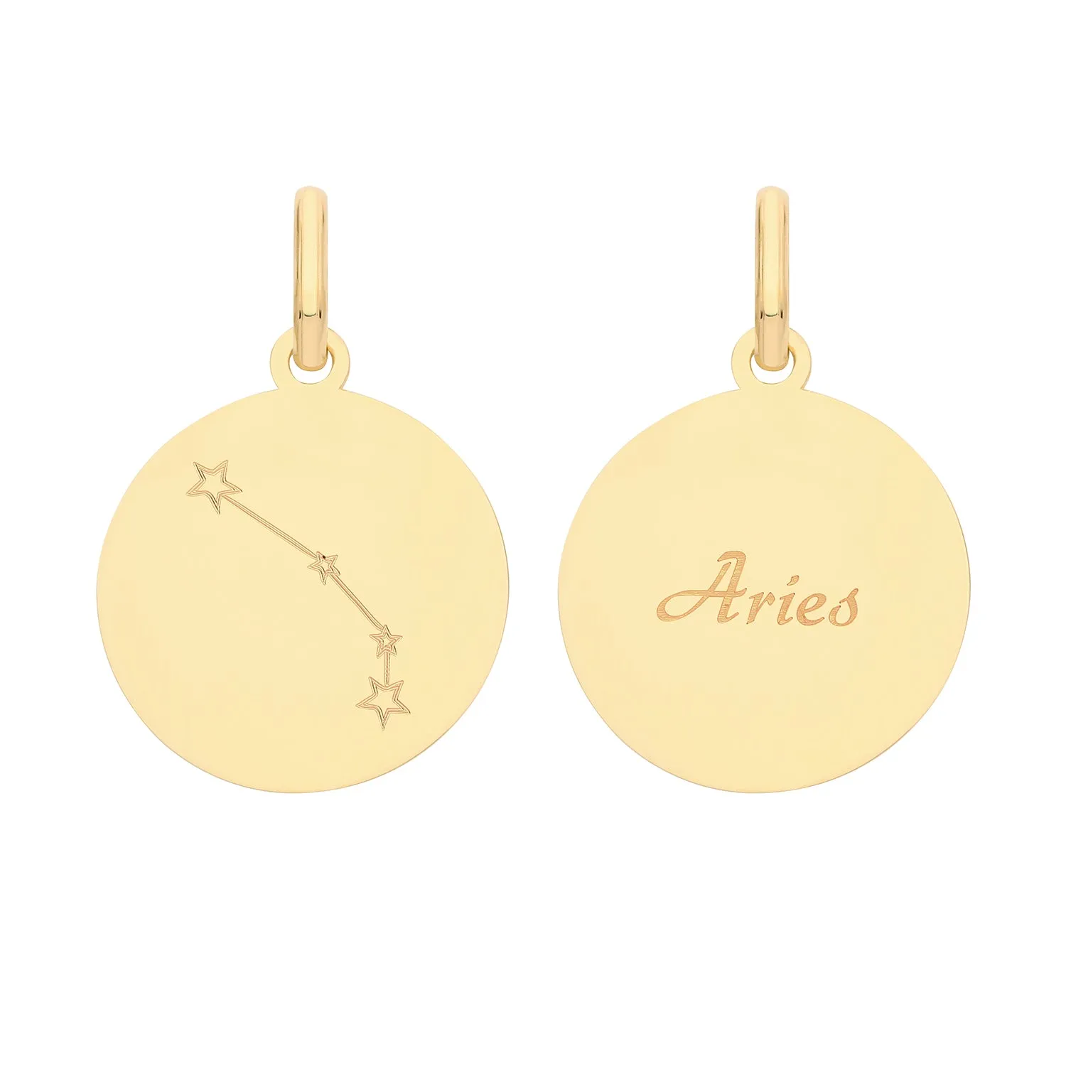 9CT GOLD ZODIAC CONSTELLATION ARIES PENDANT