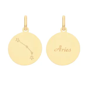 9CT GOLD ZODIAC CONSTELLATION ARIES PENDANT