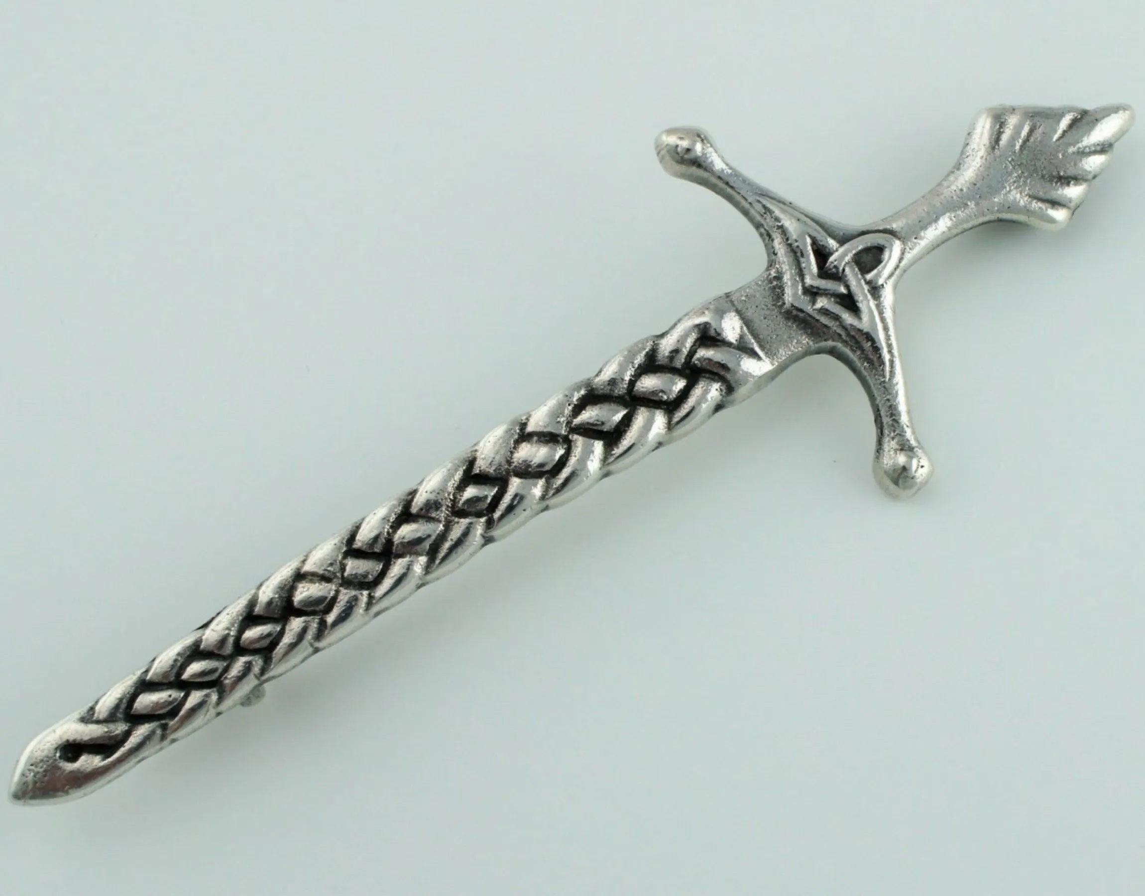 Alexander Ritchie Fine Sterling Silver Scottish Iona Celtic Brooch / Kilt Pin