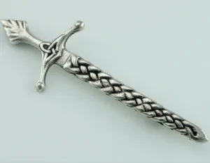 Alexander Ritchie Fine Sterling Silver Scottish Iona Celtic Brooch / Kilt Pin