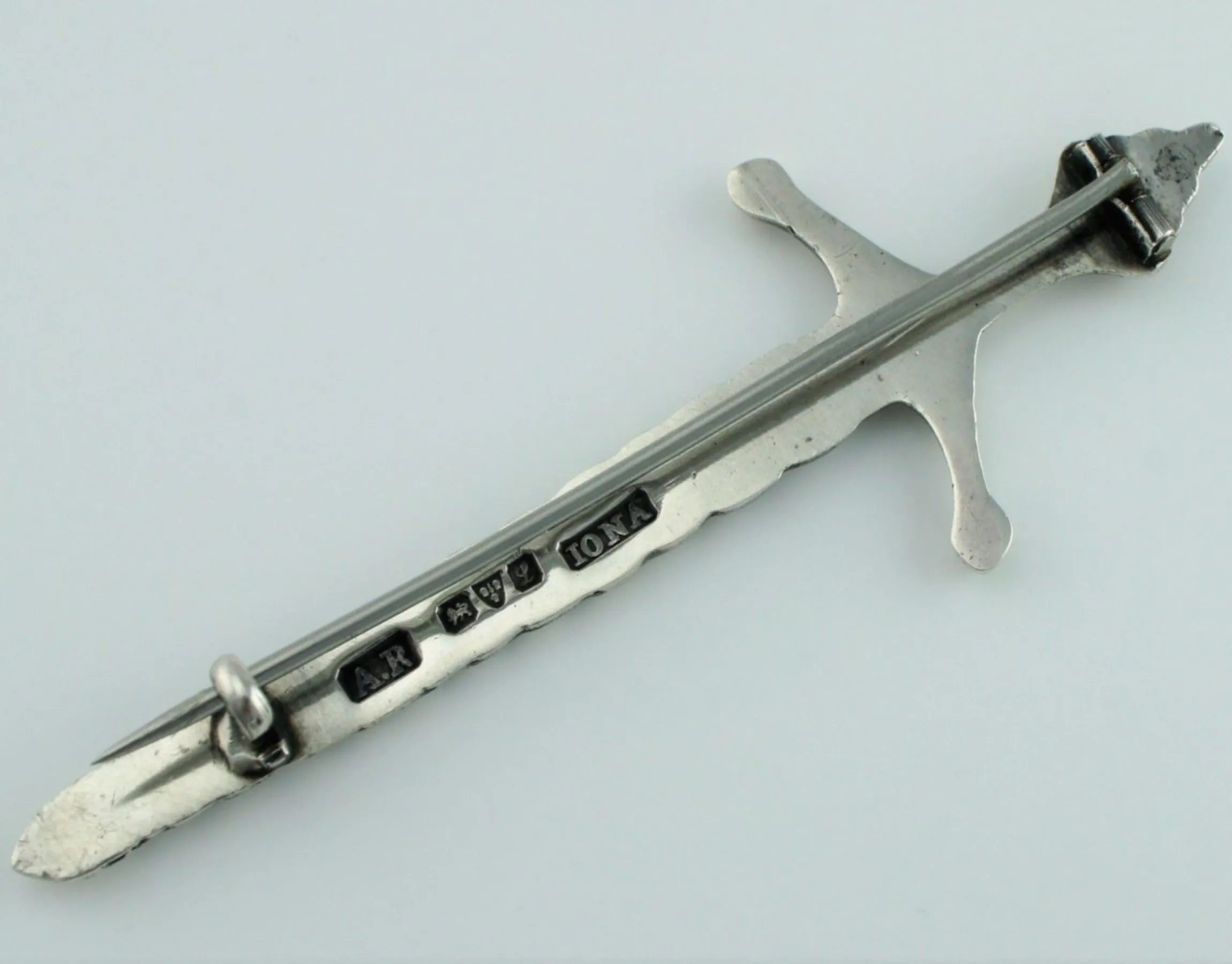 Alexander Ritchie Fine Sterling Silver Scottish Iona Celtic Brooch / Kilt Pin