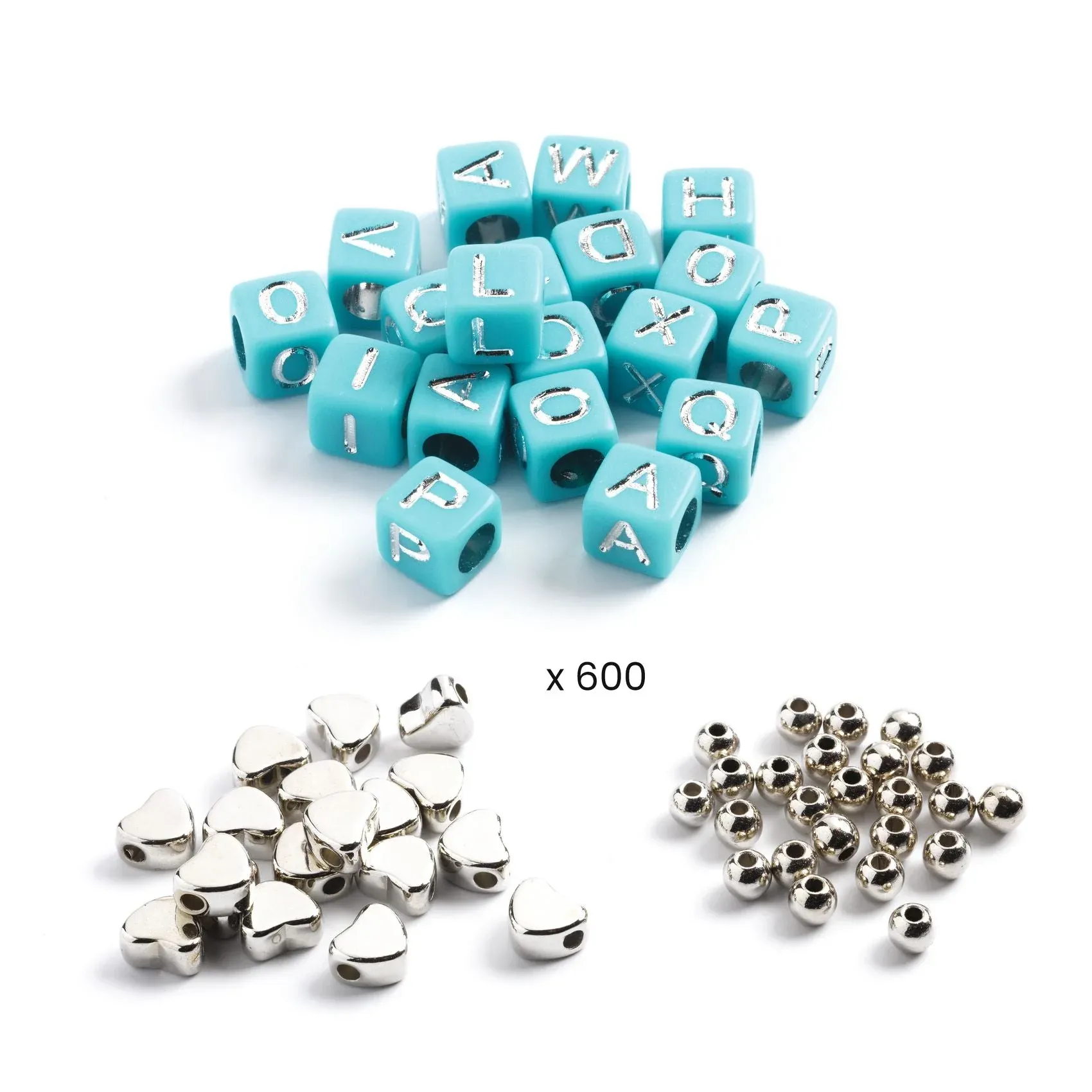 Alphabet Beads - Silver