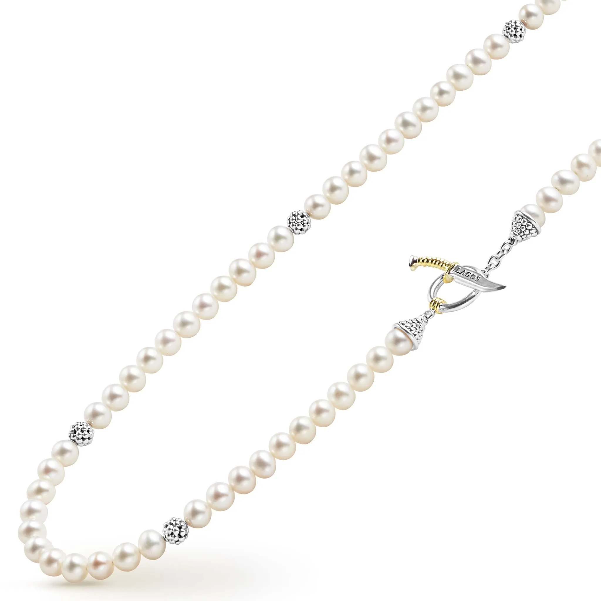 Anthem Silver Station Pearl Necklace