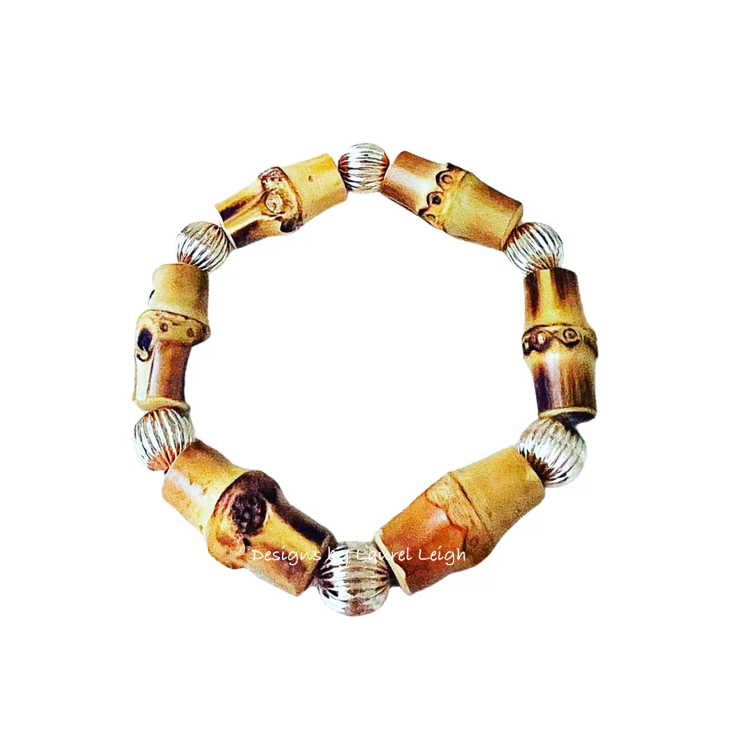 Bamboo & Gold Filled Bead Bracelet