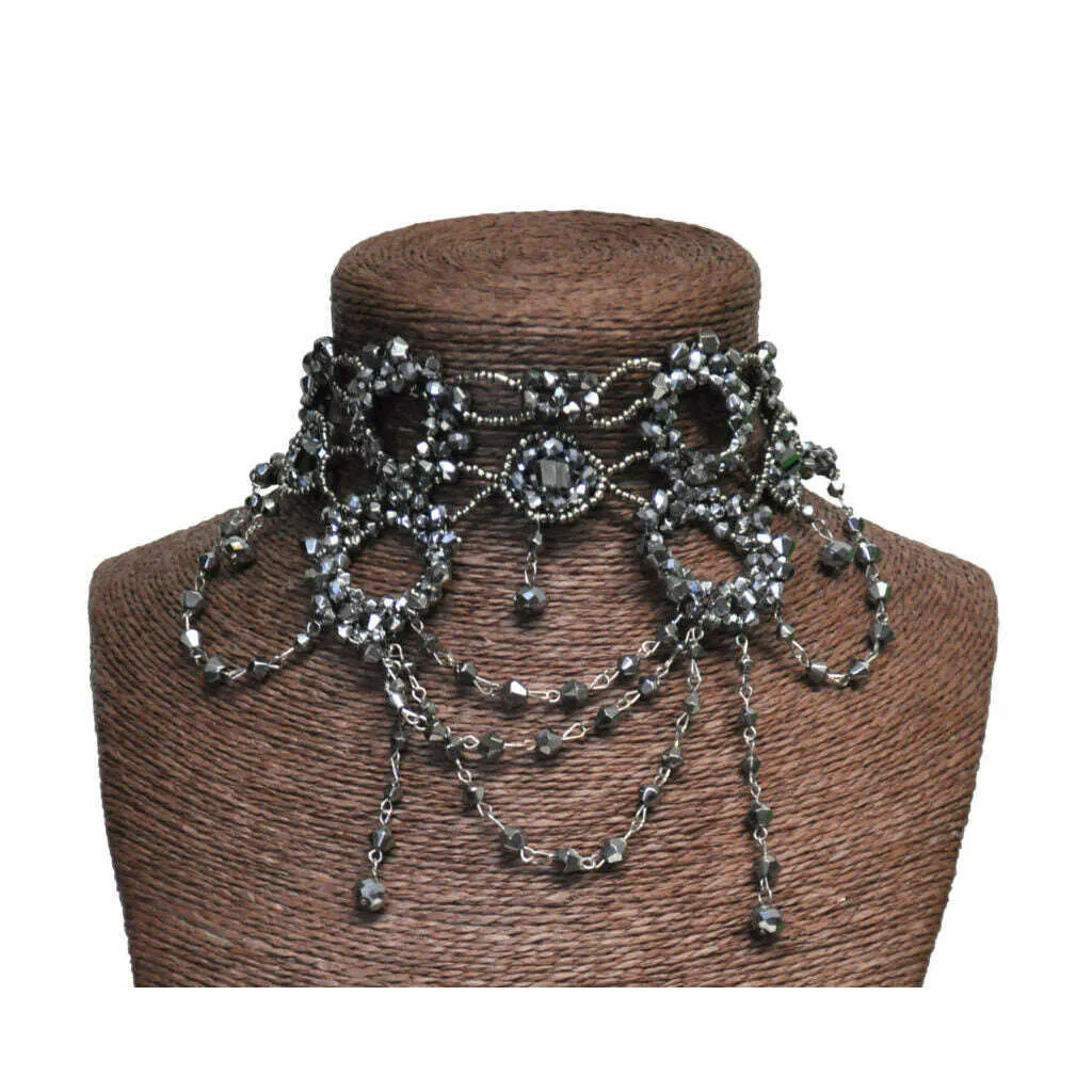 Beautiful Beaded Victorian Clasp Choker