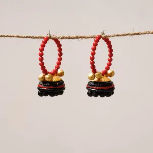 Bishnupur Handpainted Terracotta Jhumki Earrings