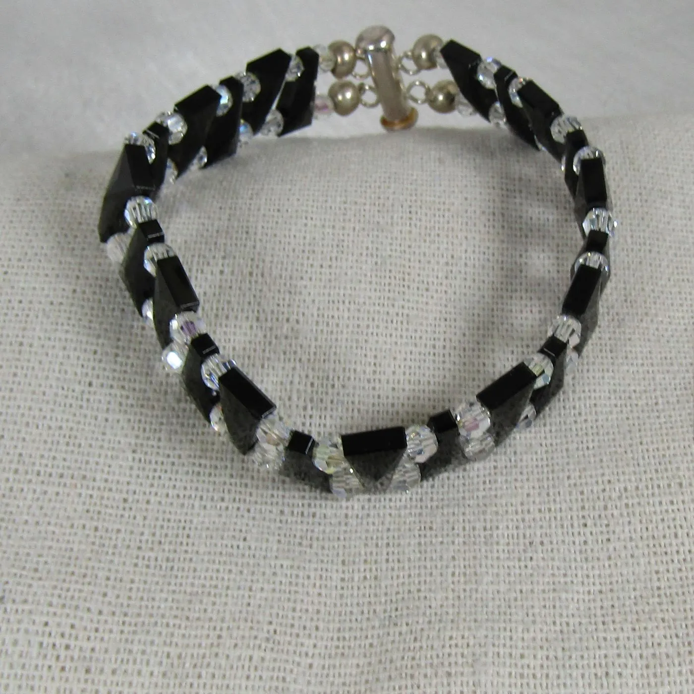 Black  Crystal  Cuff Bracelet