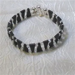 Black  Crystal  Cuff Bracelet