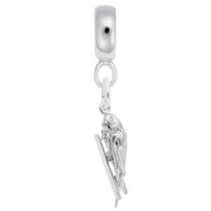 Budgie Charm Dangle Bead In Sterling Silver