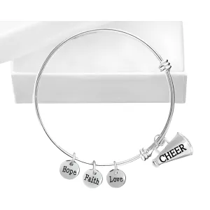 Cheerleading Megaphone Retractable Charm Bracelets