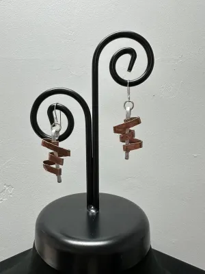 Copper Accent Lightening Earrings