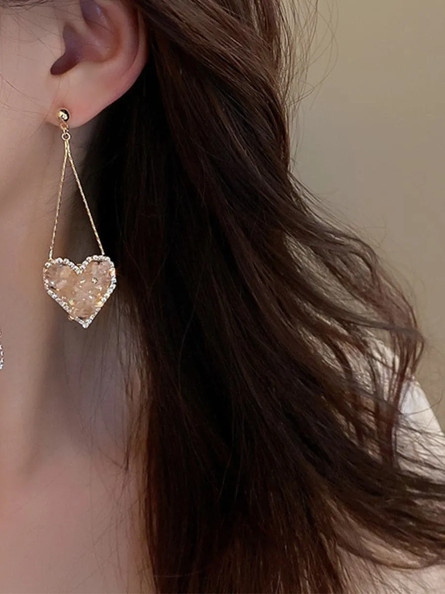 Crystal Heart Earrings MSE101009