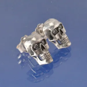 Diamond Eyed Skull Earrings