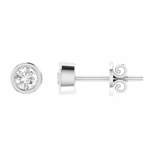 Diamond Stud Earrings With 0.15ct Diamonds In 9K White Gold