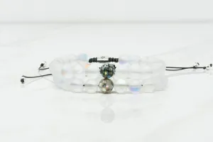 Distance Bracelets - White Mermaid Glass