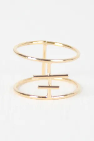 Double Band Parallel Bar Ring