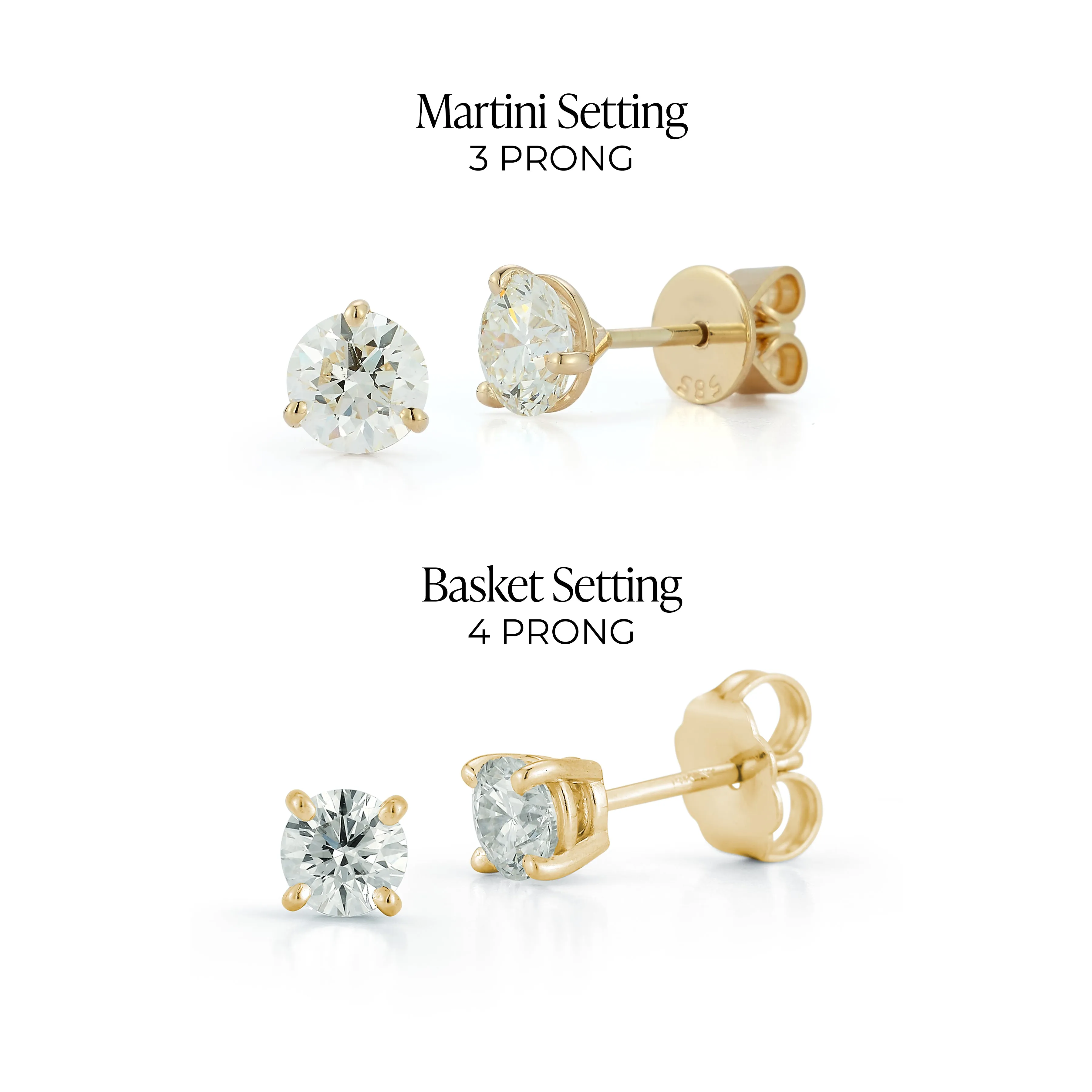 DRD Diamond Solitaire Studs 2.00 Ct. Total Weight