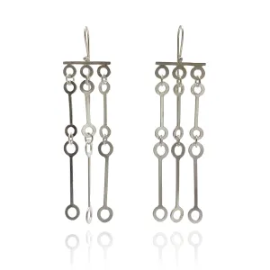 Drop Column Link Earrings