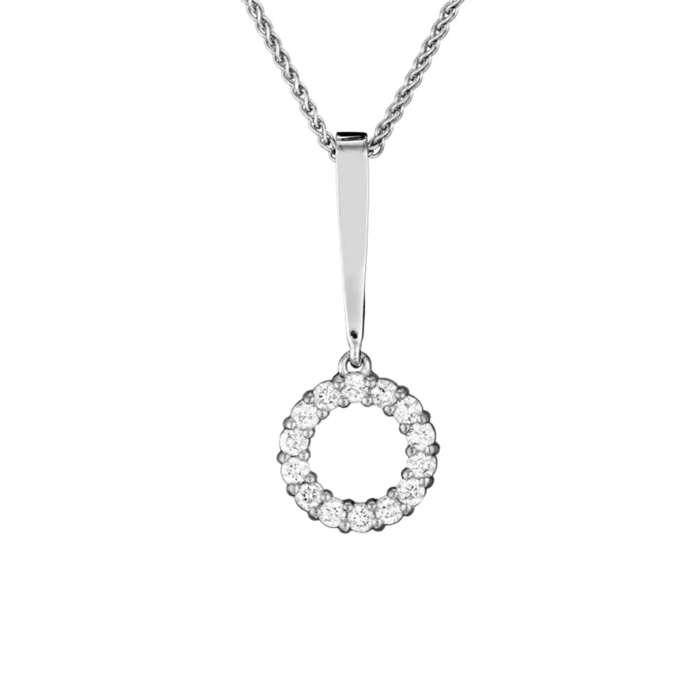 Elongated Diamond Wreath Pendant