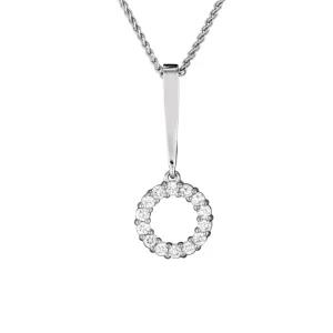 Elongated Diamond Wreath Pendant