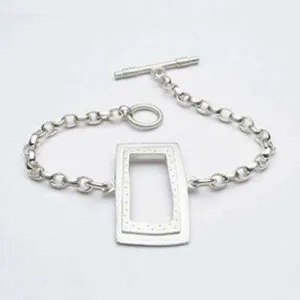 Emily Rosenfeld Sterling Silver Rectangle Bracelet