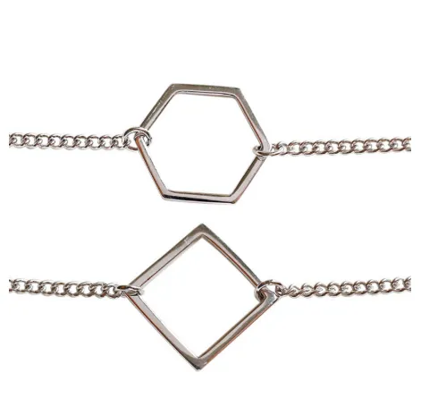 Geometric chain bracelet