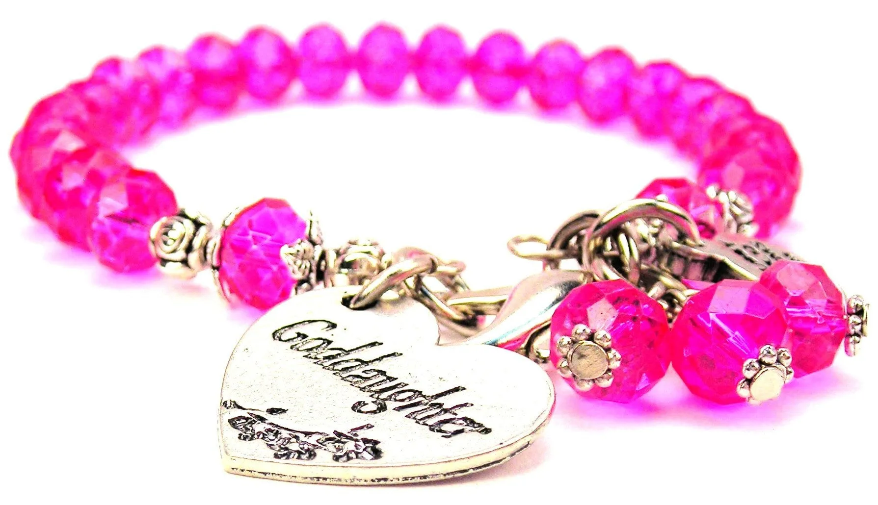 Goddaughter Heart Splash Of Color Crystal Bracelet