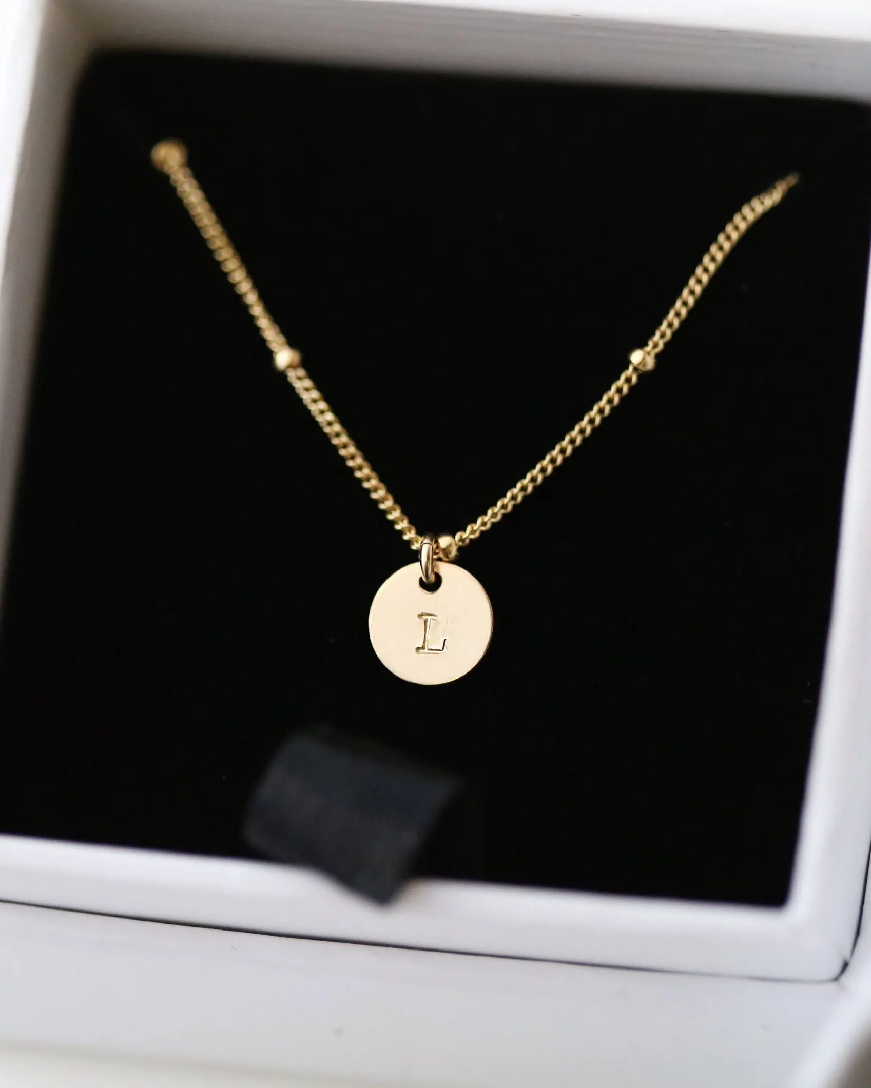 Hand stamped Initial Necklace