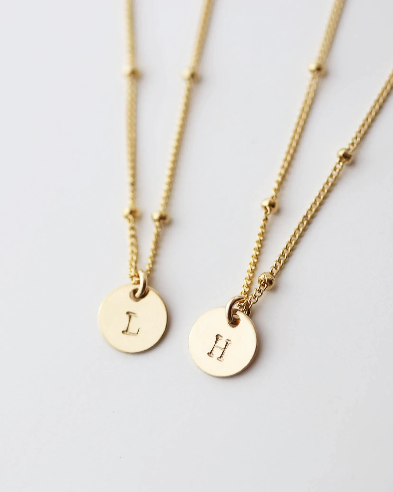 Hand stamped Initial Necklace