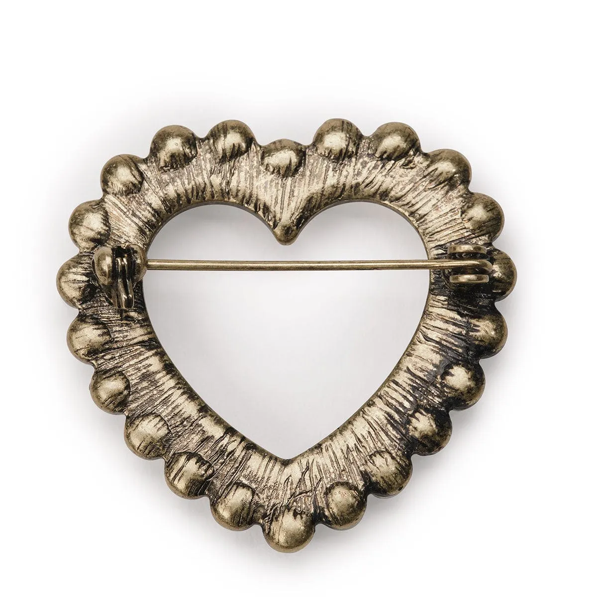 Heart Pearl Brooch