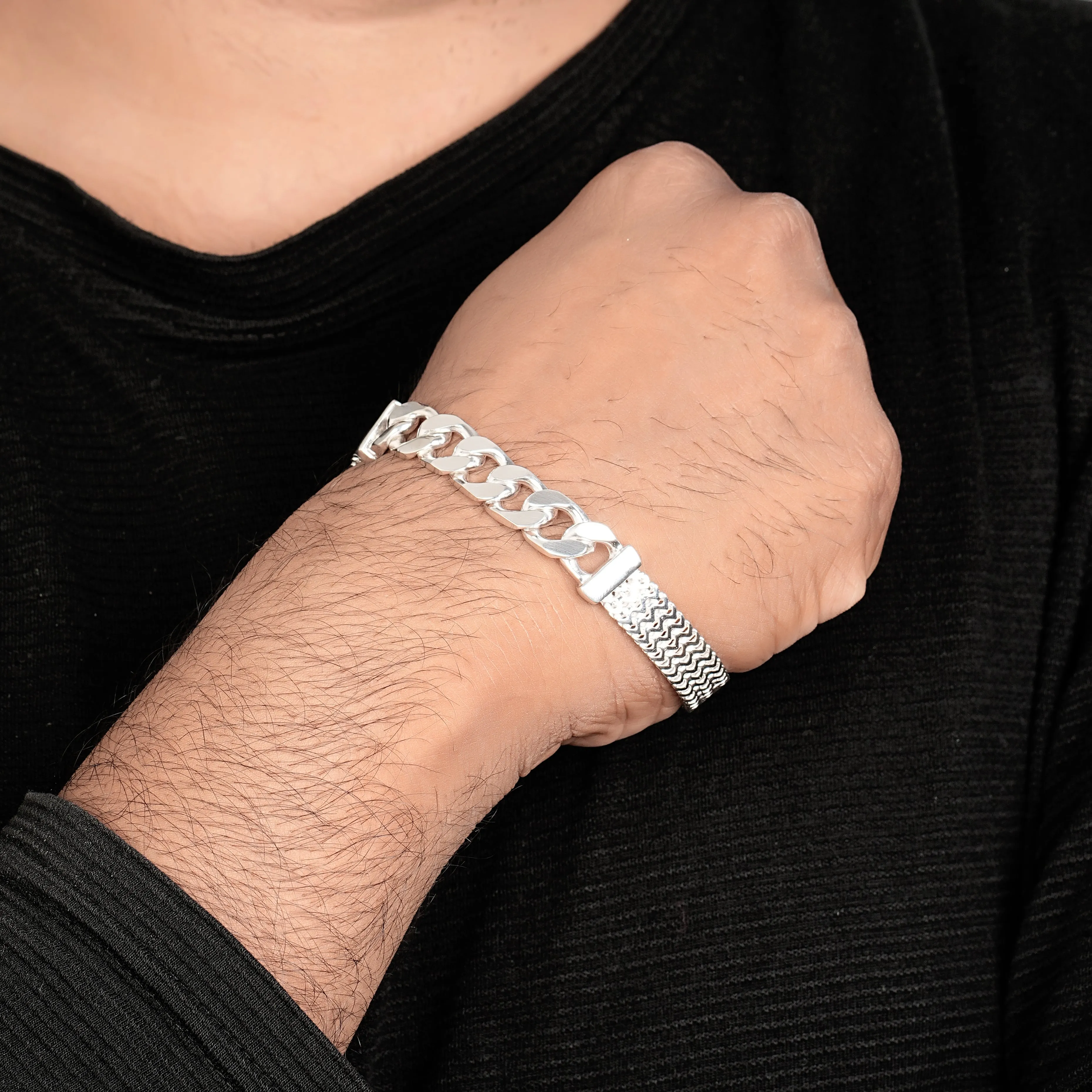 iJuels Pure silver designer bracelet for mens