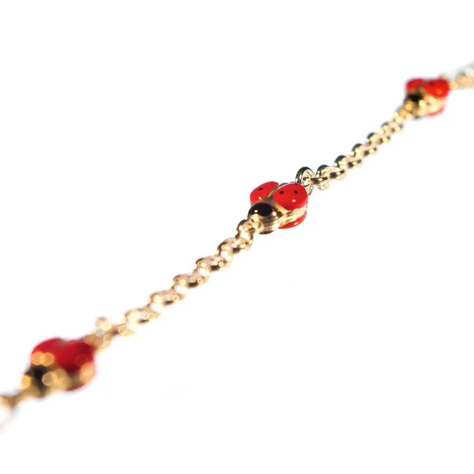 Ladybug Sterling Silver Bracelet