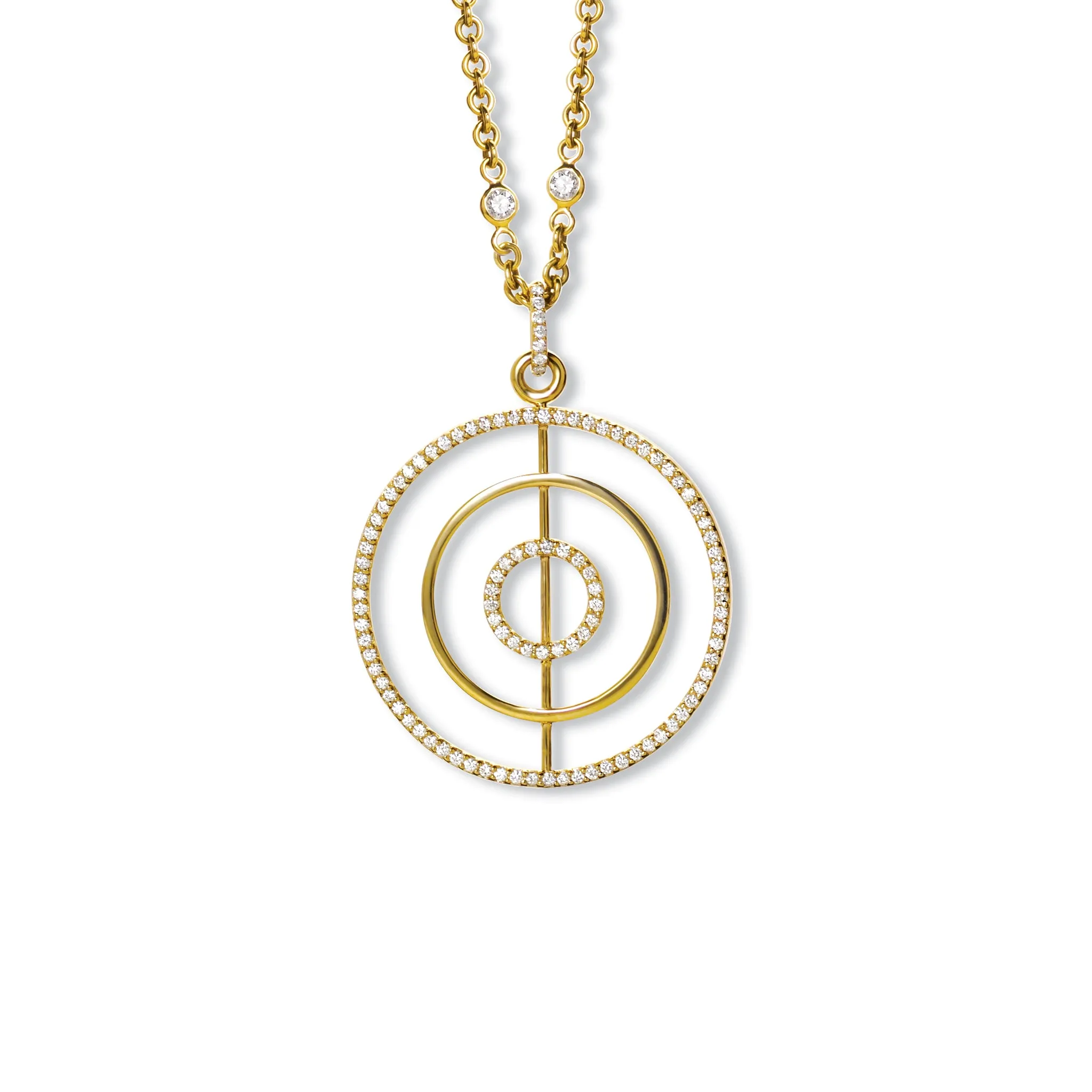 Lok Necklace Pendant Yellow Gold - Diamond