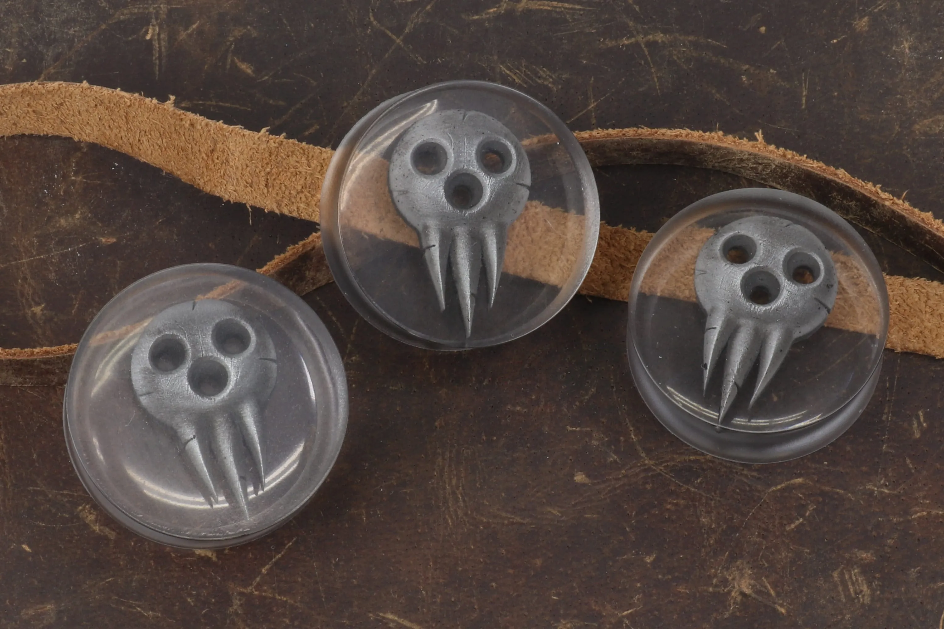 Lord Death Mask Double Flare Gauges Pairs - Soul Eater Anime