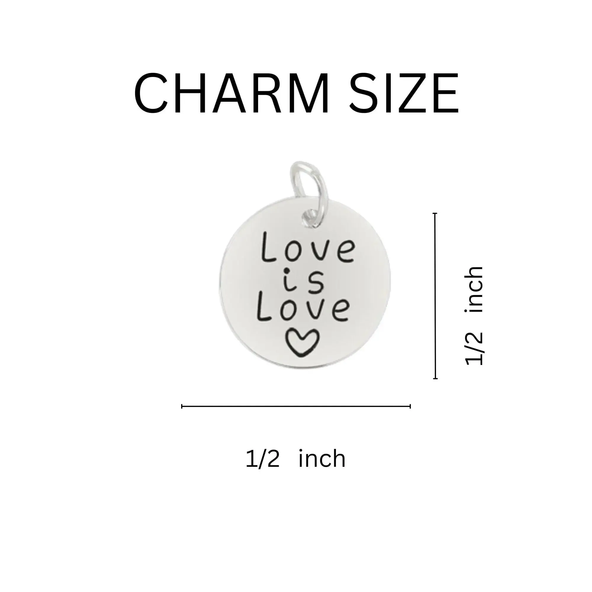 Love Is Love Circle Gay Pride Retractable Charm Bracelets