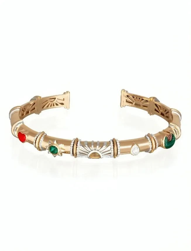 Multi charm Warrior Bangle