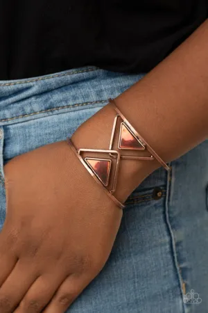 Paparazzi Bracelet ~ Pyramid Palace - Copper